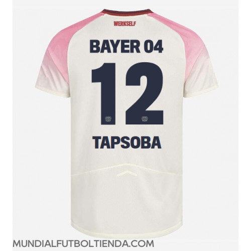 Camiseta Bayer Leverkusen Edmond Tapsoba #12 Segunda Equipación Replica 2025-26 mangas cortas